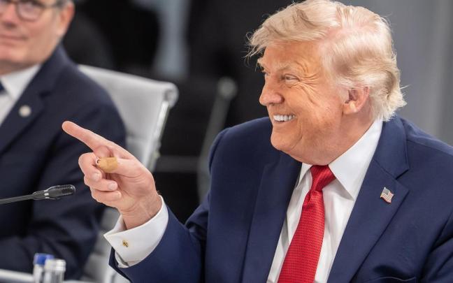 Trump en la última jornada de la cumbre del G7 en la localidad francesa de Évian.