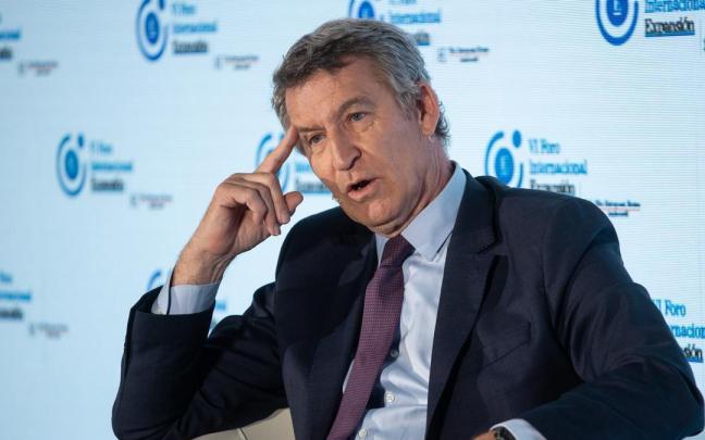 El presidente del PP, Alberto Núñez Feijóo, califica como "desproporcionada" la actitud de Netanyahu en Gaza, pero le echa la culpa a Hamás / E.P. El presidente del PP, Alberto Núñez Feijóo, califica como "desproporcionada" la actitud de Netanyahu en Gaza, pero le echa la culpa a Hamás