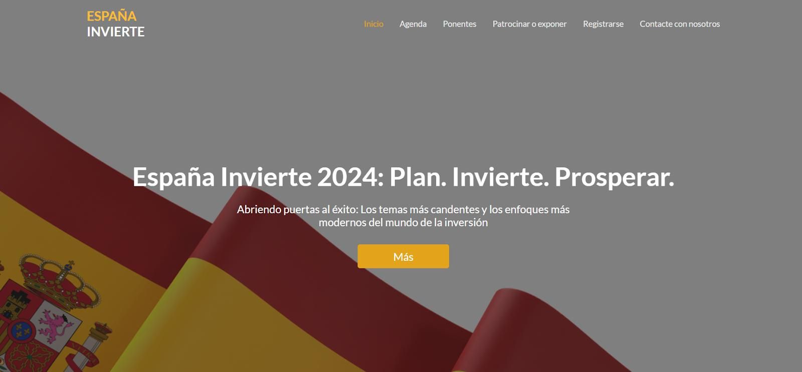 Captura de pantalla de la página web fraudulenta