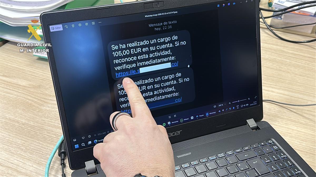 La Guardia Civil alerta de una oleada de ciberestafas mediante 'smishing' en La Rioja con 120.000 euros defraudados