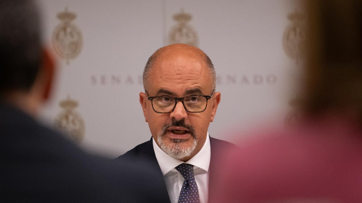 El consejero delegado de Iryo, Fabrizio Favara, comparece ante la comisión de investigación sobre los accidentes ferroviarios, en el Senado.