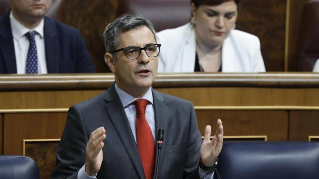 Félix Bolaños en la última sesión de control al Gobierno en el Congreso. / EFE Félix Bolaños en la última sesión de control al Gobierno en el Congreso.