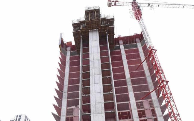 Obras de la quinta torre de Garellano