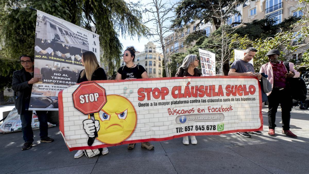 Imagen de archivo de una protesta de la plataforma 'Stop Cláusulas Suelo'.