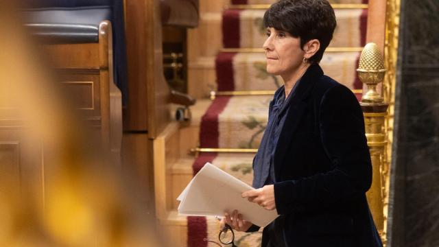 La portavoz del Grupo Vasco, Maribel Vaquero, durante el pleno en el Congreso.