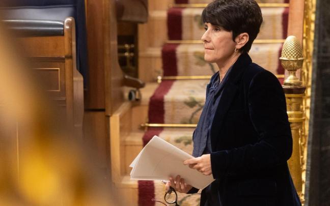 La portavoz del Grupo Vasco, Maribel Vaquero, durante el pleno en el Congreso.
