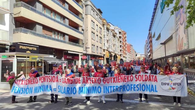 Manifestación del Movimiento Pensionistas de Euskal Herria.