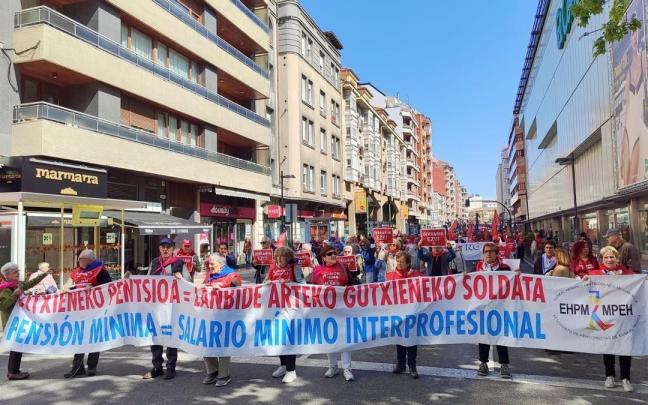 Manifestación del Movimiento Pensionistas de Euskal Herria.
