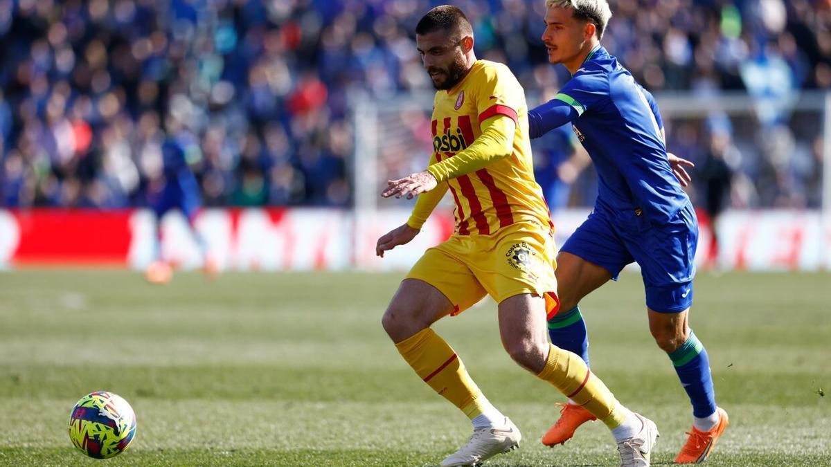 Imagen del partido que enfrentó al Getafe con el Girona.