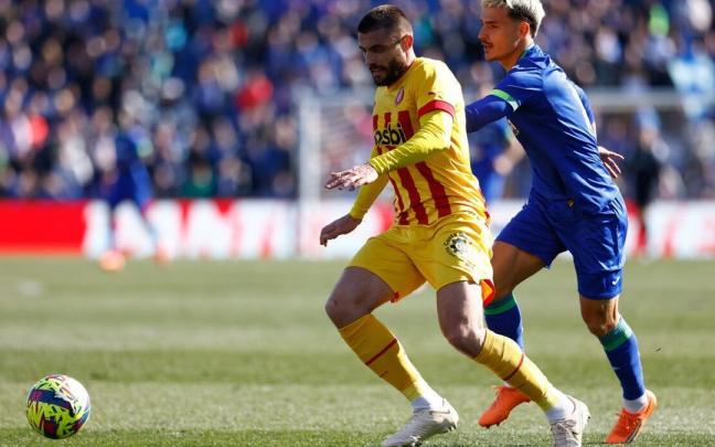 Imagen del partido que enfrentó al Getafe con el Girona.