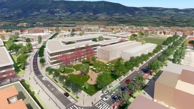 Recreación del nuevo barrio de San Miguel-Anaka en Irun.