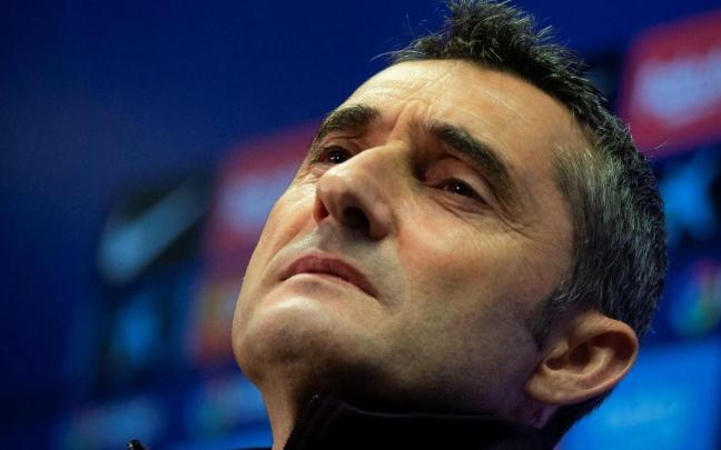 Ernesto Valverde, en su etapa como entrenador del Barcelona.