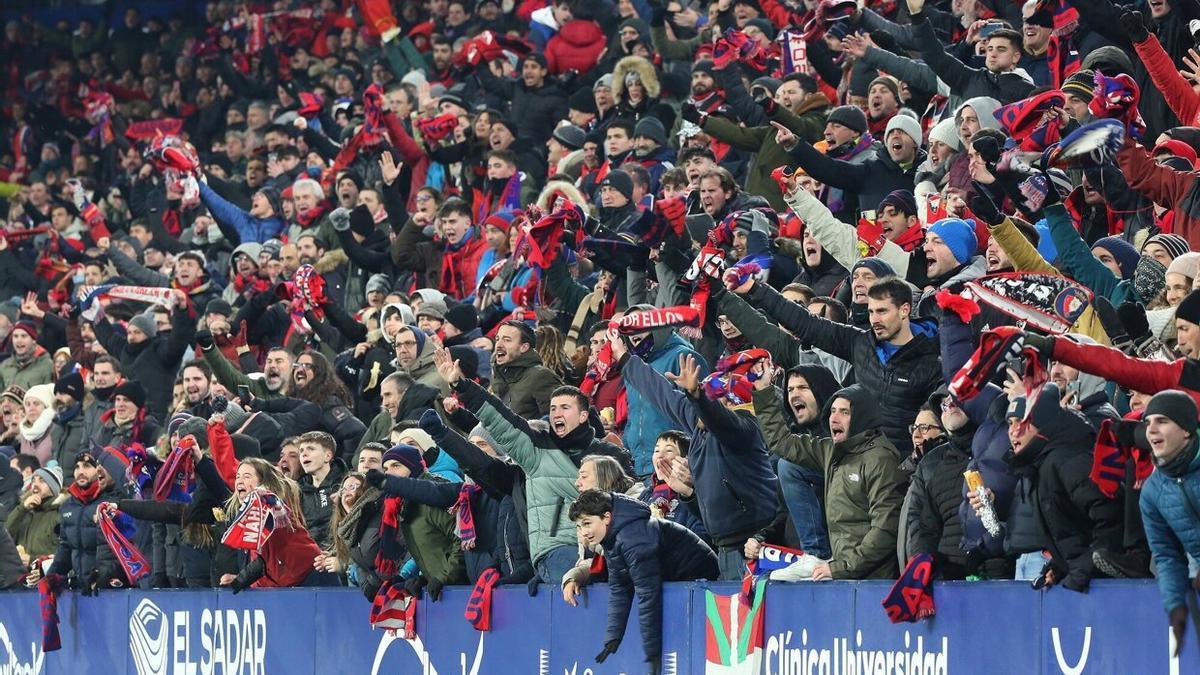 La afición de Osasuna, de 10 ante el Athletic.