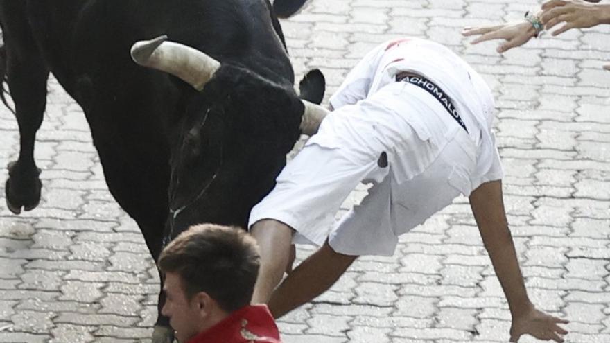 Fotos del séptimo encierro de San Fermín 2023 en Pamplona, con toros de Victoriano del Río
