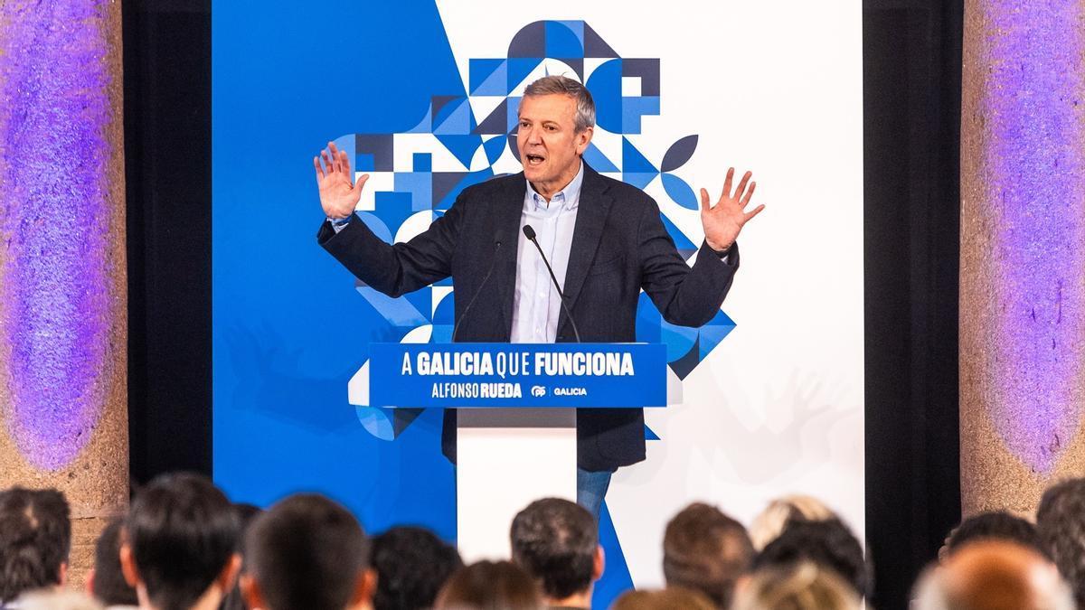 El presidente de la Xunta de Galicia y candidato del PP a la reelección, Alfonso Rueda.