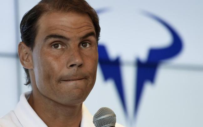 Rafa Nadal durante una rueda de prensa.