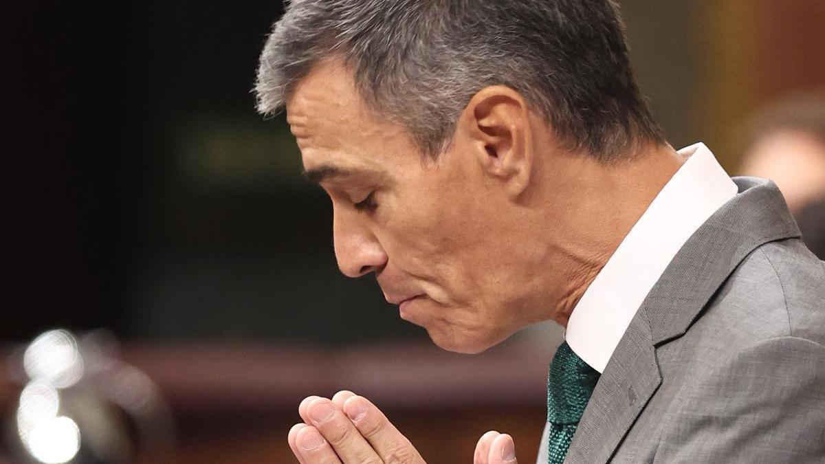 Sánchez durante su comparecencia en el Congreso de los Diputados.