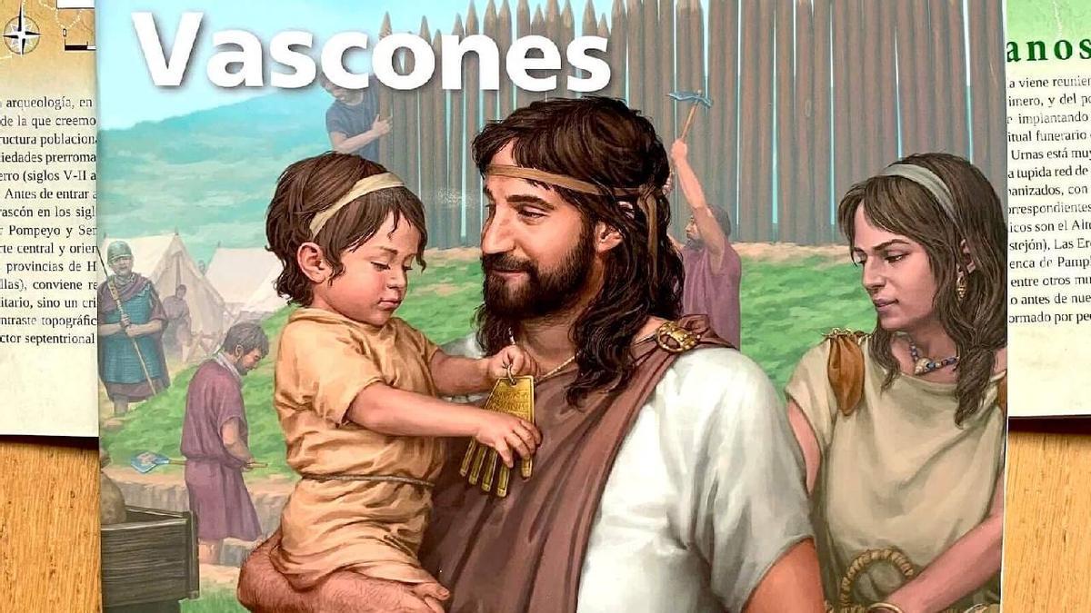 Parte de la portada del número 63 de la revista 'Arqueología e Historia', que muestra a un personaje con un colgante inspirado en la Mano de Irulegi.