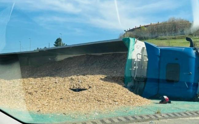 Estado en el que ha quedado el vehículo tras volcar