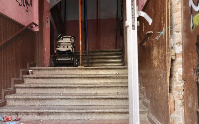 Edificio en el que ocurrió la presunta violación grupal.