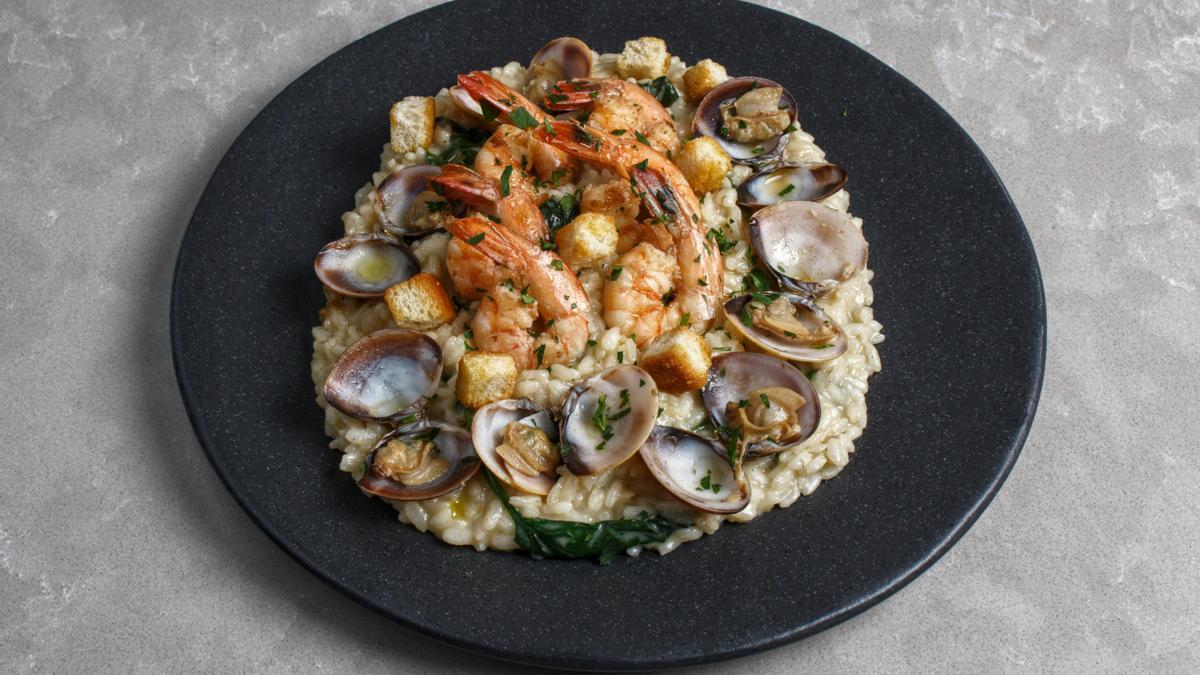 Risotto de marisco.