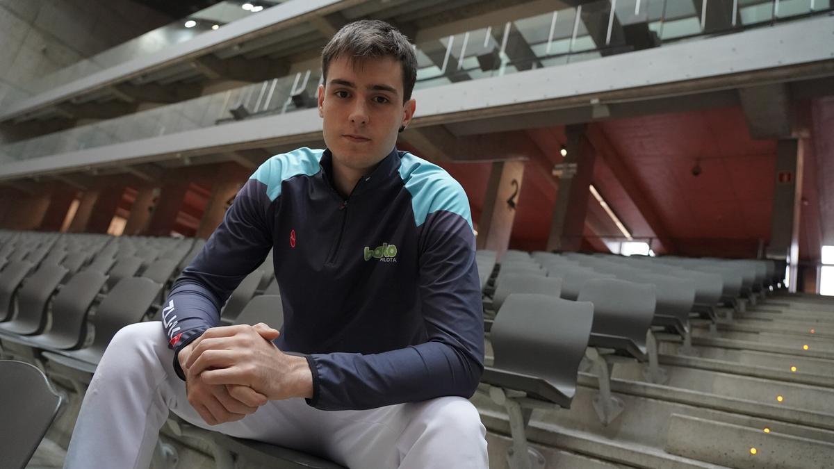 Martxel Iztueta en el frontón Bizkaia. BORJA GUERRERO