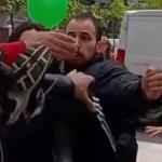 Imagen de la agresión a un militante de Vox en Gasteiz.