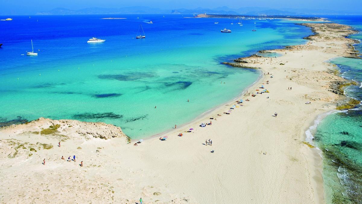 La lengua de arena de Ses Illetes, en Formentera.