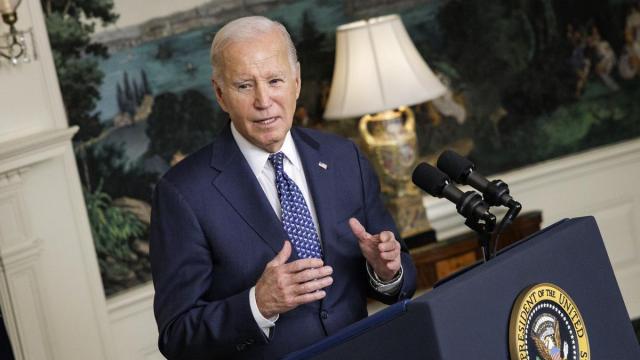 Joe Biden durante al rueda de prensa improvisada para valorar el fallo del fiscal.