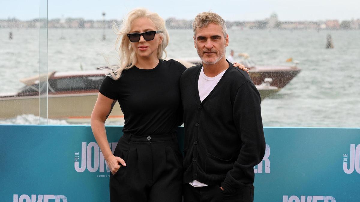 Lady Gaga y Joaquin Phoenix en el Festival de Venecia.