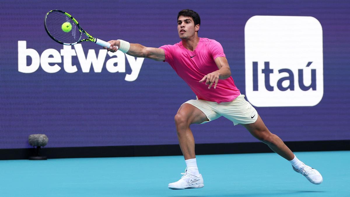 Carlos Alcaraz, durante el Miami Open.