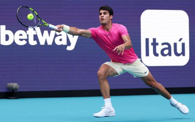 Carlos Alcaraz, durante el Miami Open.
