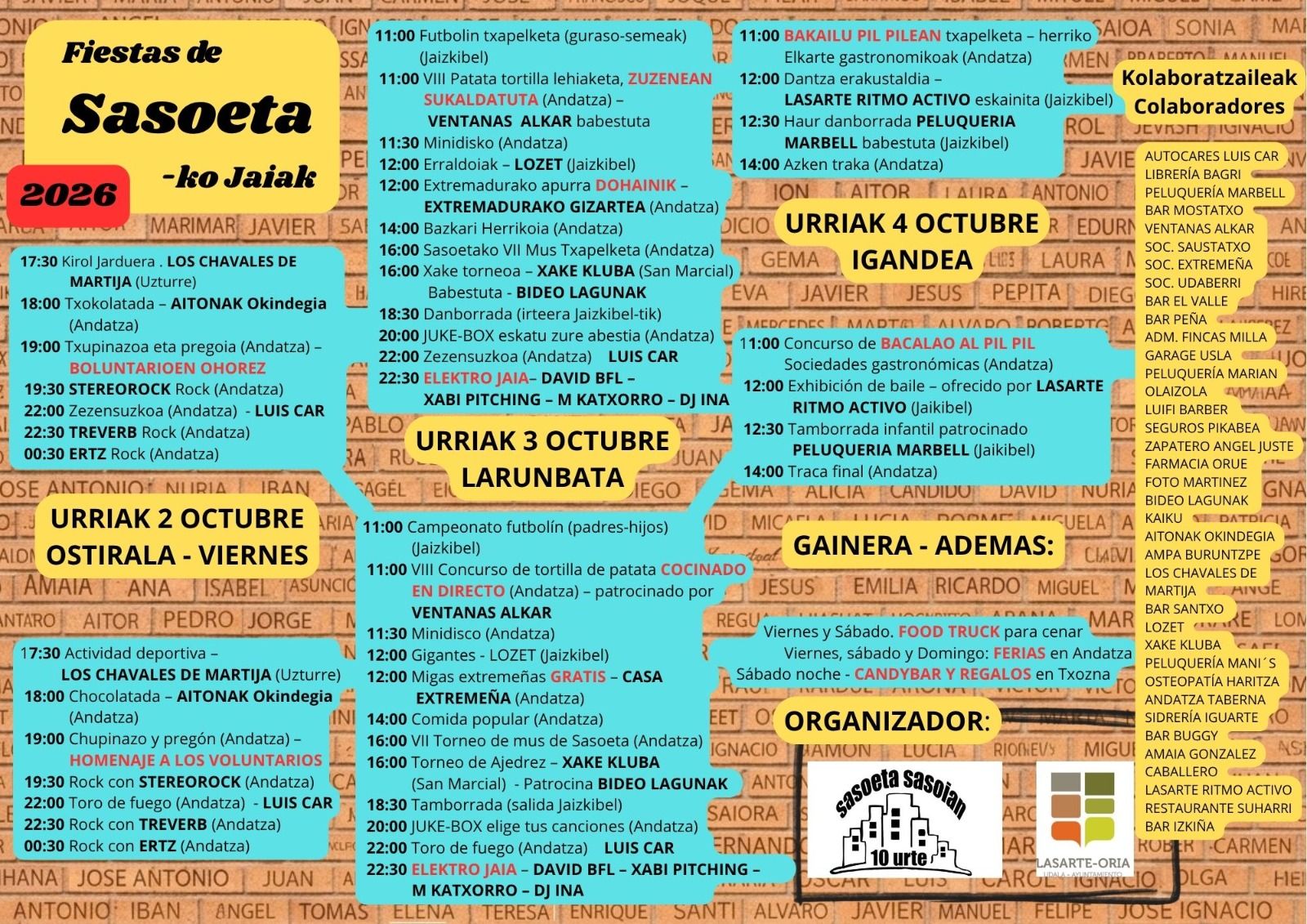 Programa completo de as fiestas.