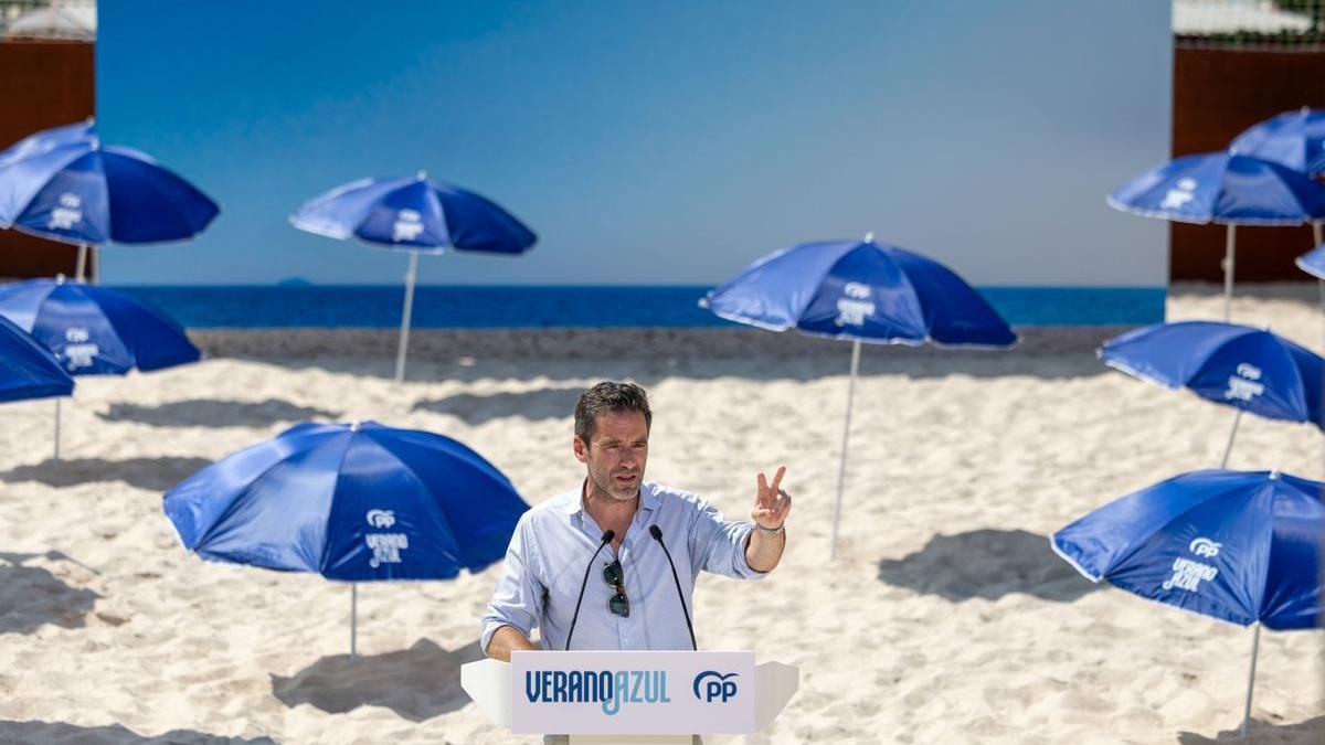 Borja Sémper durante la presentación de la campaña del PP.