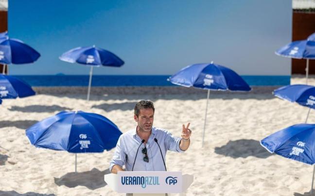 Borja Sémper durante la presentación de la campaña del PP.