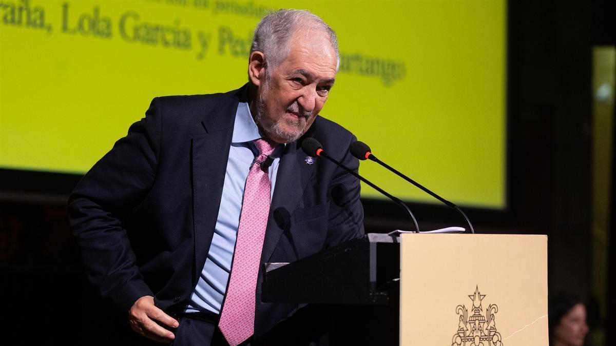 El presidente del Tribunal Constitucional, Cándido Conde-Pumpido, durante su intervención.