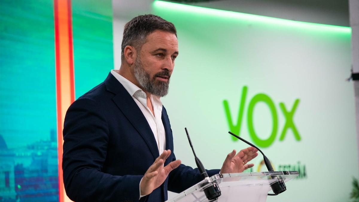 El líder de Vox, Santiago Abascal.