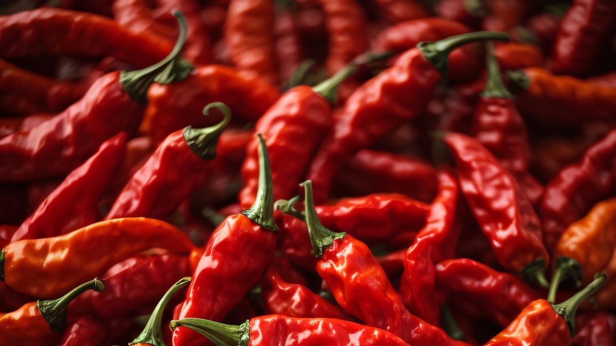 Algunos chiles secos.