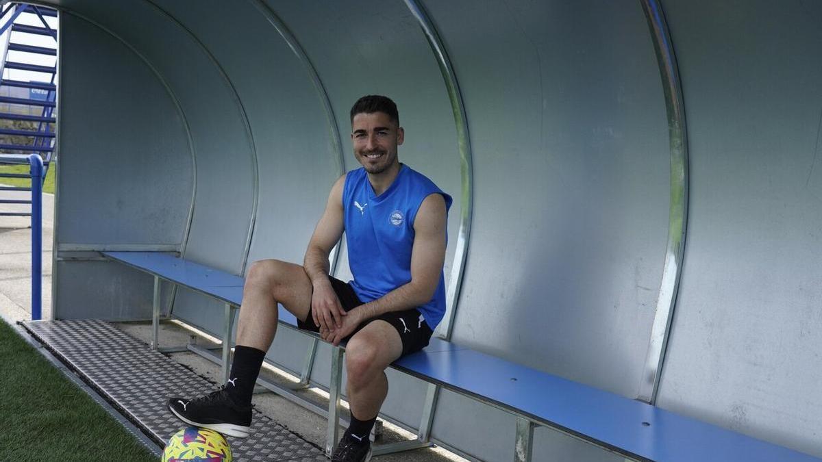 Toni Moya, en Ibaia, durante su entrevista con Diario de Noticias de Álava.