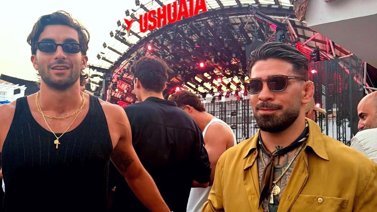 Torres se reencontró con Ilia Topuria en Ibiza.