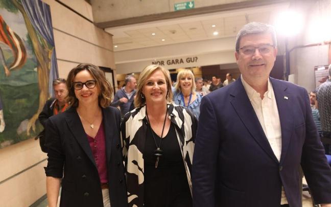 Elixabete Etxanobe, Itxaso Atutxa y Juan Mari Aburto