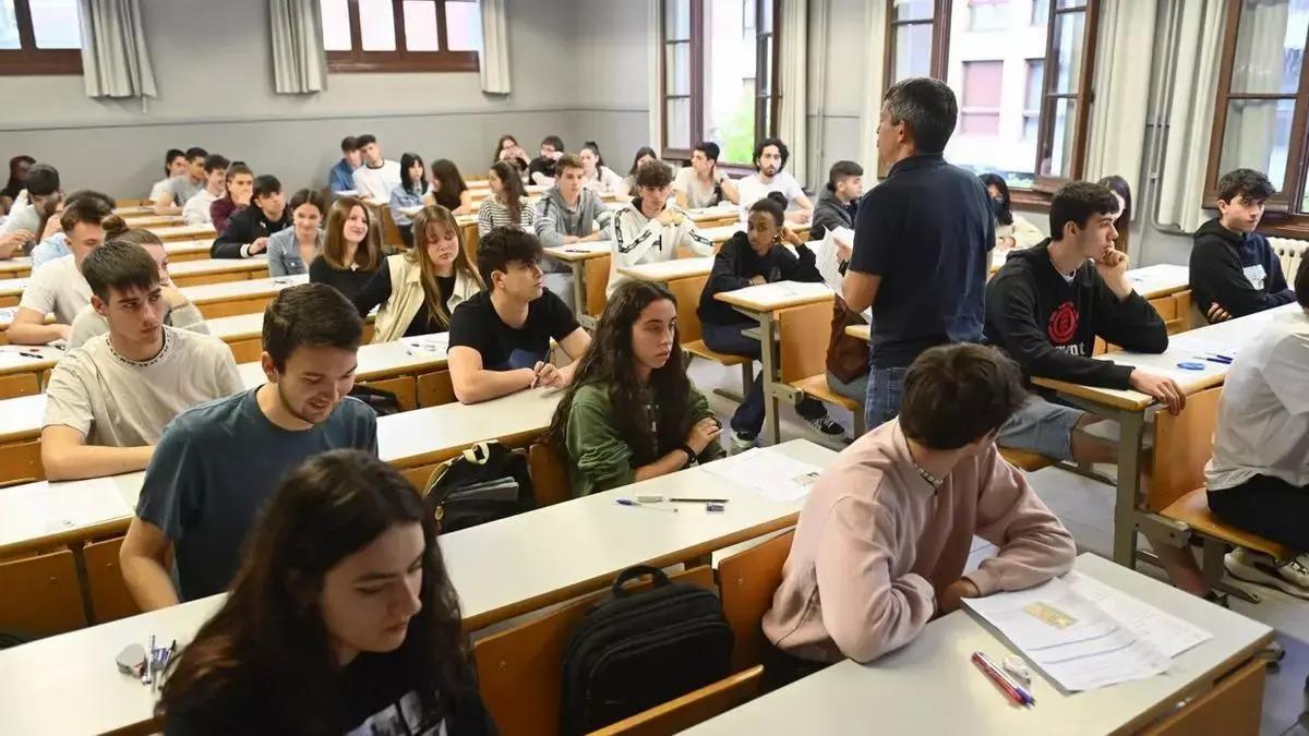 Una clase de un instituto vasco