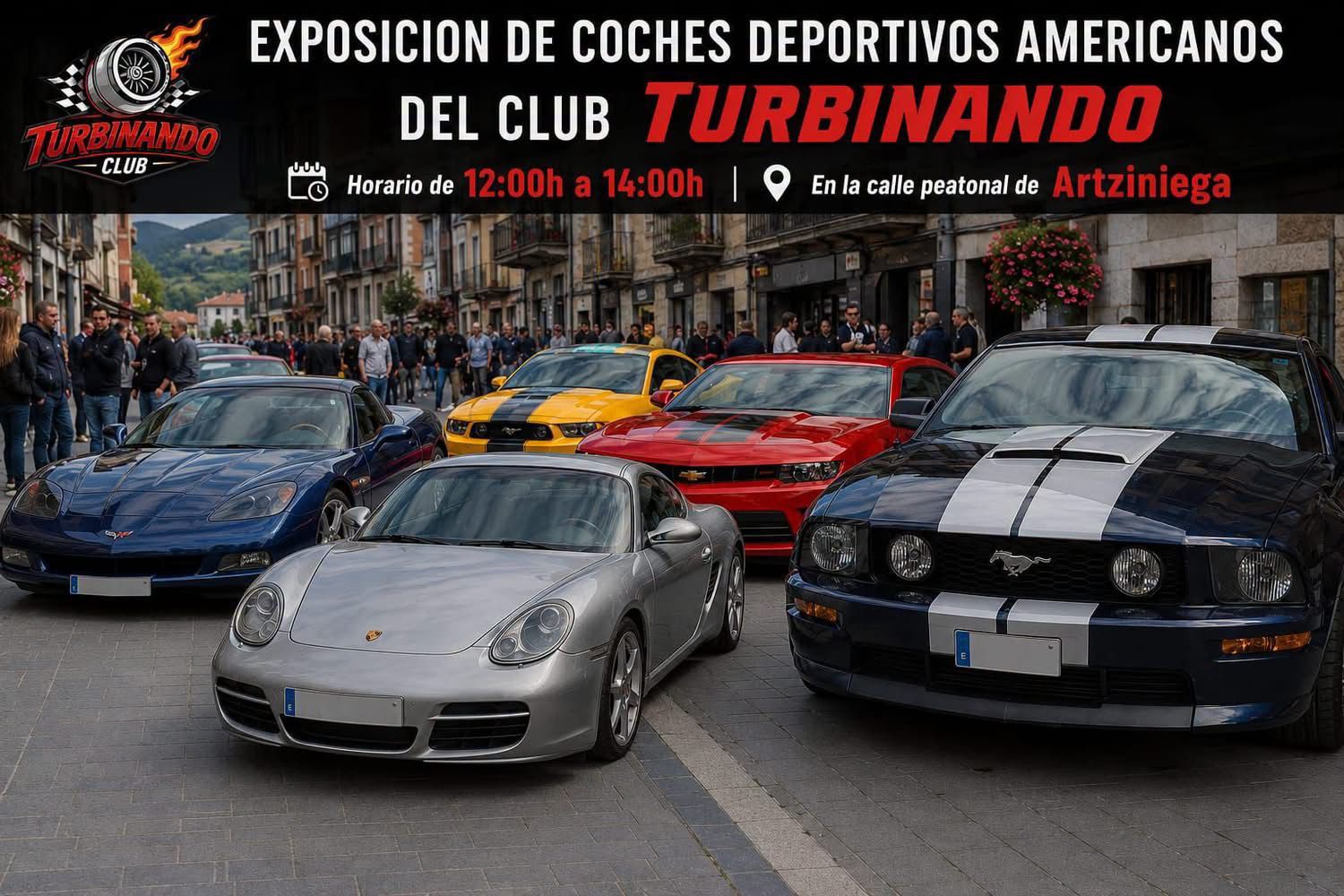 Cartel de la visita del Club Turbinando a Artziniega
