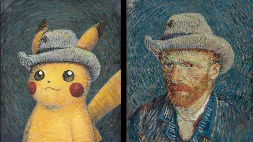El emblemático Pikachu de Pokémon dibujado como un cuadro de Van Gogh