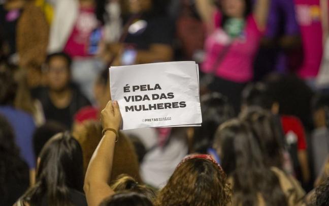 Imagen de archivo de una protesta a favor del derecho al aborto en Brasil.