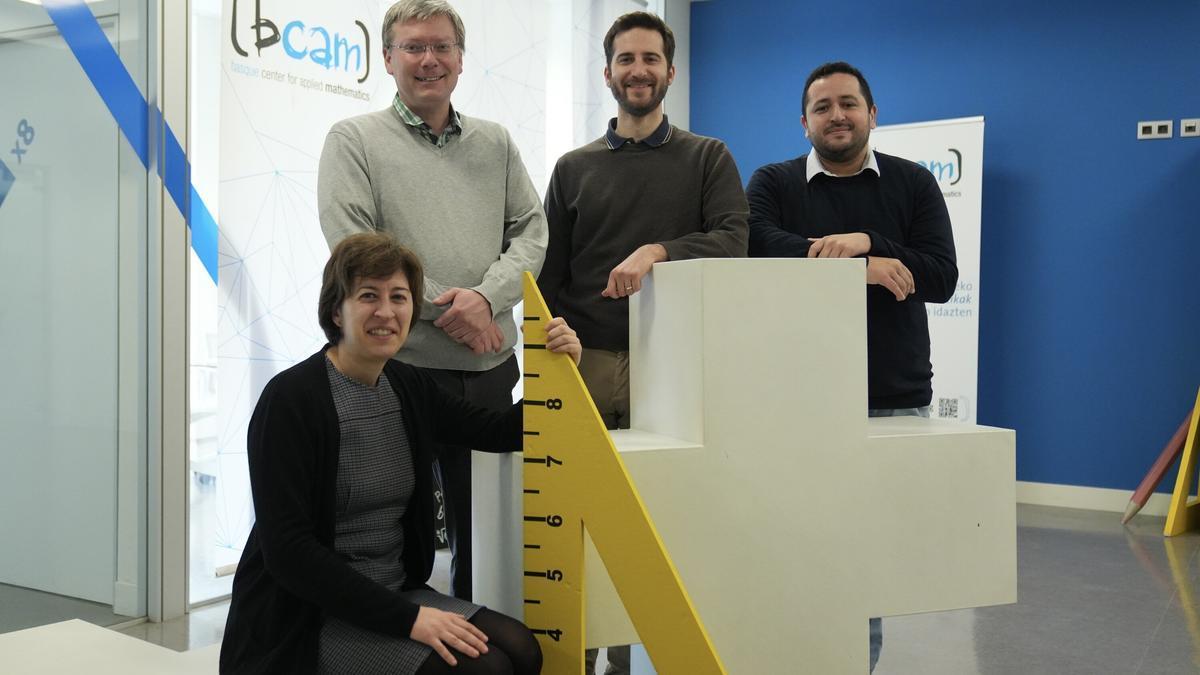 Parte del equipo del Centro Vasco de Matemática Aplicada.