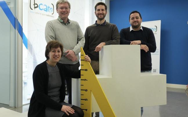 Parte del equipo del Centro Vasco de Matemática Aplicada.