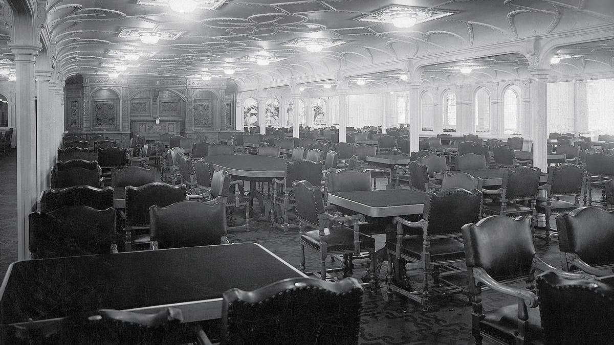 El comedor de Primera Clase del Titanic.