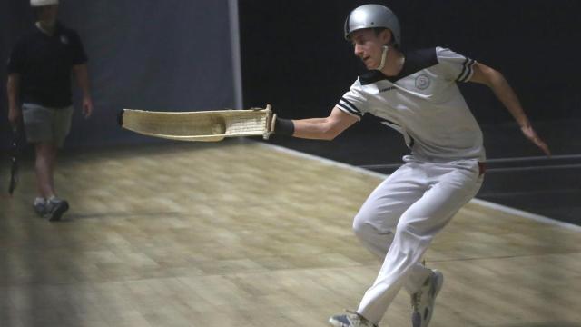 Eñaut Astelarra, durante un lance de la semifinal de San Fausto ante Markina-Xemein.