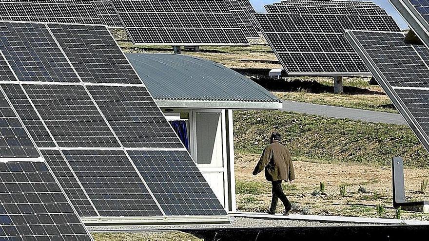 Vista de una planta fotovoltaica.